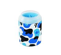 Blue Black Camouflage Pattern Coral Portable Paw Cleaner Cup Silicone Brush Soft Pets Grooming Supplies for Small Medium Large Breed Dogs/Cats