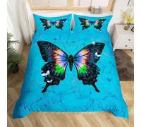 (Blue Black Green, Double(No Comforter)) Homewish Dream Catcher Bedding Set Double for Girls Galaxy Dreamcatcher Boho Comforter Cover Woman Purple Starry Feather Duvet Cover,Bohemian Mandala