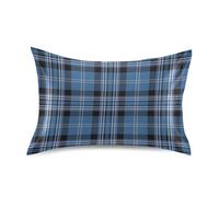 Blue Black Tartan Plaid Scottish Christmas Euro sham Covers Pillow Cases Funny Percale Cotton Pillow Cases Bolster Pillow case Cover Cute Queen Pillow Cases 20x30 inches