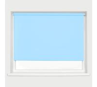 Blue Blackout Roller Blinds Thermal Blackout Material Metal Brackets & FIttings 25mm Roller Tube Easy Fit Child Safe Bedroom Office 180cm Width x 160cm Length