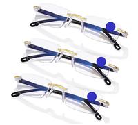 Blue Blocker Glasses Auto Focus -3Pcs Computer Glasses for Eye Strain with Dynamic Vision Technology, HD Lenses for Men Women