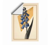 Blue Bloom and Form Botanical Unframed Wall Art Print A2 (59.4×42cm), Wall Decor for Living Room, Bedroom, Office & Home, Art Gift