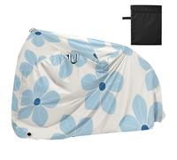 Blue Blossoms Simple Waterproof Cover for Bike with Lock Holes Uv Resistant Indoor Outdoor Storage Mountain Bike Cover Fits for Most capa para moto