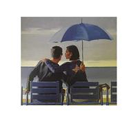 Blue Blue By Jack Vettriano Art Canvas Painting Reproduction Posters and Prints Wall Art Picture for Living Room Decoration 60x60cm(24x24in) Frameless