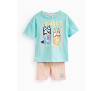 Blue Bluey Graphic T-Shirt & Cycle Shorts Set 1-2 years