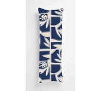 Blue Body Pillow Cover 28x35 Inch, Durable Velvet pillow Case Bamboo Leaves, Long body Pillow case cover Soft Breathable, Decorative Bolster Pillowcase for Hotel Couch Bedroom