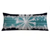 Blue Body Pillow Cover 30 x 90 cm Bolster Pillow Cases, Soft Linen Lumbar Cushions with Invisible Zipper Decorative Pillows, Abstract Long Bolster Pillowcase for Bed Sofa, Gifts for Women B-10105