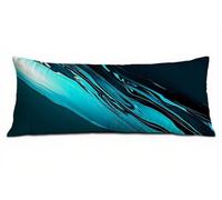 Blue Body Pillow Cover 30 x 90 cm Bolster Pillow Cases, Soft Linen Lumbar Cushions with Invisible Zipper Decorative Pillows, Abstract Long Bolster Pillowcase for Bed Sofa, Gifts for Women B-10116