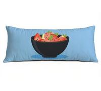 Blue Body Pillow Cover 50 x 150 cm Bolster Pillow Cases, Soft Linen Lumbar Cushions with Invisible Zipper Decorative Pillows, Watermelon Long Bolster Pillowcase for Bed Sofa, Gifts for Women B-494