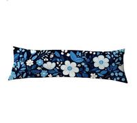 Blue Bolster Pillow Cases 50x180, Extra Long Body Pillow Cover, Premium Linen Rural Cushion Covers, Soft - Comfort - Breathable, Side-Lying Maternity Support for Home Decor/Hotel Luxury Bedding Z-480