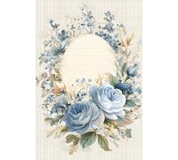 Blue Botanical Dreams: Lined Notebook: 110 Lined Pages, Elegant Vintage Journal for Daily Reflections, Notes, and Gratitude (6 x 9 Inches)