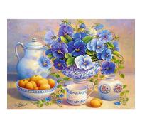 Trefl 10466 Blue Flower Bouquet 1000 Pieces Premium Quality for Adults and Children from 12 Years Jigsaw Puzzle Coloured