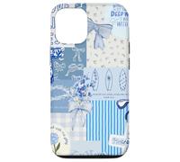 Blue Bow Love Like Jesus Cute Floral Summer Patchwork Case for iPhone 12/12 Pro