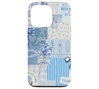 Blue Bow Love Like Jesus Cute Floral Summer Patchwork Case for iPhone 13 Pro