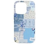 Blue Bow Love Like Jesus Cute Floral Summer Patchwork Case for iPhone 14 Pro