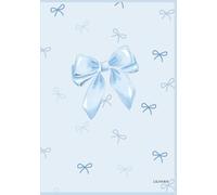 BLUE BOW PATTERN B5 LINED COMPOSITION NOTEBOOK 80SHEETS 160PAGES: Cute Ribbon Writing Journal Gift for Girls College Women School Stationery Office Supplies