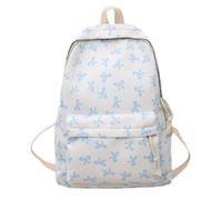 Blue Bow School Bag cute Backpack for Girls Water Resistant Lightweight VintagePreppy Schoolbags for Junior Middle High University Girl Gift Kawaii Rucksack With Teens Schoolbag Travel Daypack 9 years
