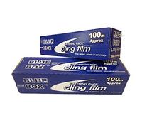 Blue Box | 2 Rolls x 100m Kitchen Catering Cling Film | 300mm Wide x 100 Metres Long | Ideal for Food Wrap, Wrapping Sandwiches