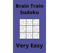 Blue Brain Train Sudoku Book, 9x9 Puzzles, 100 Pages, 5x8, Very Easy