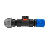 Blue Bsp Female With In Line Soft Touch Valve And 20mm Mdpe Straight Fitting