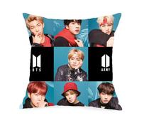 (Blue BTS ARMY) Bts 18 Kpop Bangtan Boys Face Yourself Peach Skin Cushion Pillow Cover Throw