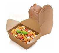 Blue Bucket 50 X NO.8 / 1400ml Kraft Food Boxes - Leak-Proof, Durable, and Biodegradable | Perfect for Takeout, Meal Prep, and Food Storage