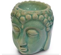 Blue Buddha Head Oil Burner, Wax Melt Burner, Essential Oils Tea Light Holder
