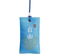 Blue Buddhist Spiritual Salt Pouch Necklace - Classical Chinese Talisman Lucky Bag for Health & Wealth, with Salt Substitutes