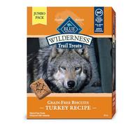 Blue Buffalo Wilderness Trail Treats High Protein Grain Free Dog Biscuits Crunchy Dog Treats, Turkey Recipe, 24-oz Bag