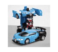(Blue Bugatti) Transformer RC Robot Car Remote Control 2 IN 1 Toy