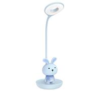 Blue Bunny LED Childrens Table Lamp Touch Control USB Rechargeable Bedside Reading Light BDL01BL