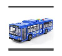 (Blue Bus Kit) Interactive Red Bus Toy Vehicle Model With Music Stories Lights Playtime For Fun