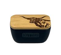 Blue Butter Dish - Texas Longhorn Selbrae House Dark Blue 140cm x 90cm