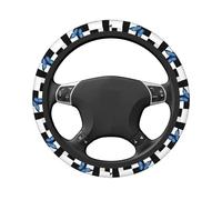 Blue Butterflies Car Stretch Steering Wheel Cover Universal 15 Inch,Anti-Slip Steering Wheel Covers, Breathable For Suvs Trucks
