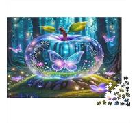Blue Butterflies Jigsaw Puzzles Enchanted Grove 1000 Pieces Recycled Paper for Adults Educational Game Brain Thinking Home Fun Present Great Gift 52x38cm/1000pcs