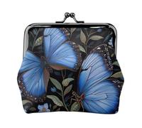 Blue Butterflies Print Versatile Coin Purse Exquisite Mini Wallet Cute Change Pouch for Any Occasion