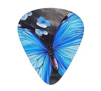 Blue Butterfly 12 Pack Guitar Plectrums With Storage Case, 0.46/0.71/0.96mm, Including Thin, Medium Thick Guitar Plectrums For Electric Guitars Bass Ukulele
