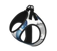 Blue Butterfly And Clouds 1 Print Dog Harness Leash Set Reflective Pet Harness Puppy Vest Suitable Dogs Cats Small Breeds