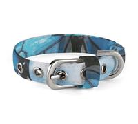Blue Butterfly and Clouds Dog Collar Adjustable Soft and Comfortable Puppy Collars with Metal Buckle Pet Collar for Small Medium Pet