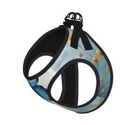 Blue Butterfly And Clouds Print Pet Leash Vest,For Small Dogs,Adjustable And Comfortable Cat Puppy Essentials