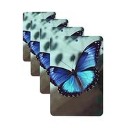 blue butterfly Car Air Fresheners Cards 4 Pcs Hanging Fragrance Scented Cards Long-Lasting Car Aromatherapy Tablets for Wardrobe Bathroom Car Interior Mirror Pendant Gifts