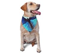 Blue Butterfly Dog Bandana Pet Scarf Accessories for Small Medium Dogs Cats Photo Prop, Triangle Pet Bandanas Adjustable Puppy Bib Washable Dog Kerchief Puppy Neckerchief