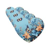 Blue butterfly floral Car Air Freshener Cards for Women Men 4 Pack Cute Car Accessories Long Lasting Scent Car Diffuser Hanging Auto Aromatherapy Tablets Car Fresheners Gifts