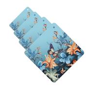 Blue butterfly floral Car Air Freshener Cards for Women Men 4 Pack Cute Car Accessories Long Lasting Scent Car Diffuser Hanging Auto Aromatherapy Tablets Car Fresheners Gifts