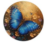 Blue Butterfly Jigsaw Puzzles Puzzle for Adults Kids. 1000 Piece Great Gifts Challenge Toy Educational Games Home Decoration for Educational Games Gifts 1000pcs (67.5x67.5cm)