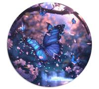 Blue Butterfly Jigsaw Puzzles Puzzle for Adults Kids. 1000 Pieces Whimsical Challenge Toy Educational Games Home Decoration for Educational Games Gifts 1000pcs (67.5x67.5cm)