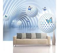 Blue Butterfly Landscape 3D Modern Wallpaper Home Decor Creative Living Room Sofa Tv Background-150Cm×105Cm