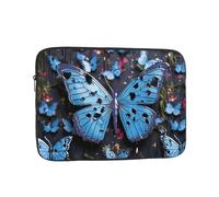 Blue Butterfly Laptop Case 12 inch, Shockproof Protective Computer Sleeve Cover Water Resistant Laptop Bag Carrying Tablet Cover Briefcase Handbags Gifts for Men Women