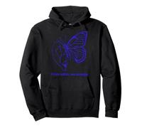 Blue Butterfly Line Design - From Within We Emerge Pullover Hoodie