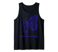 Blue Butterfly Line Design - from Within We Emerge Tank Top